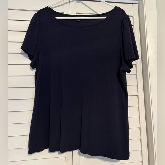 Ann Taylor Navy Blue Top Sz XL - Picture 1 of 4